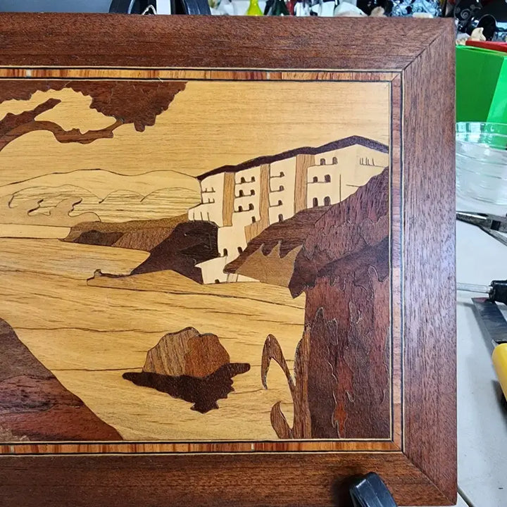 [BUNJANG] Wooden Marquetry Frame 22cm x 17cm / 나무상감 액자22cmX17cm
