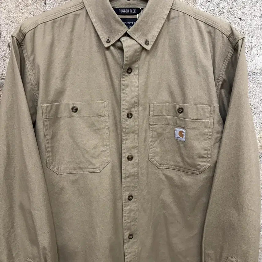 [BUNJANG] Carhartt Relaxed Fit Work Shirt Beige / 칼하트 릴렉스 핏 워크 셔츠