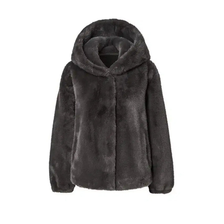[BUNJANG] Shin Young Faux Mink Hooded Jacket / 신영모피 에센셜 FAUX밍크 후드자켓