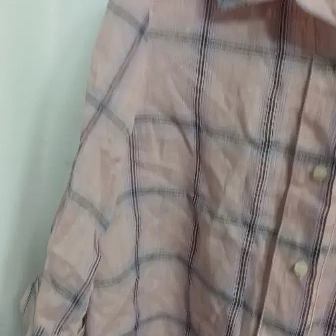 [BUNJANG] 100% Linen Check Pattern Jacket / 린넨 100%자켓 반가슴55 길이64 (새)옷