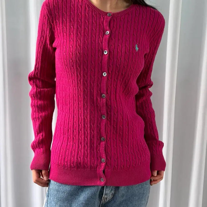 [BUNJANG] Polo Ralph Lauren Cable Knit Cardigan (M) / [M]폴로 랄프로렌 케이블 니트 가디건