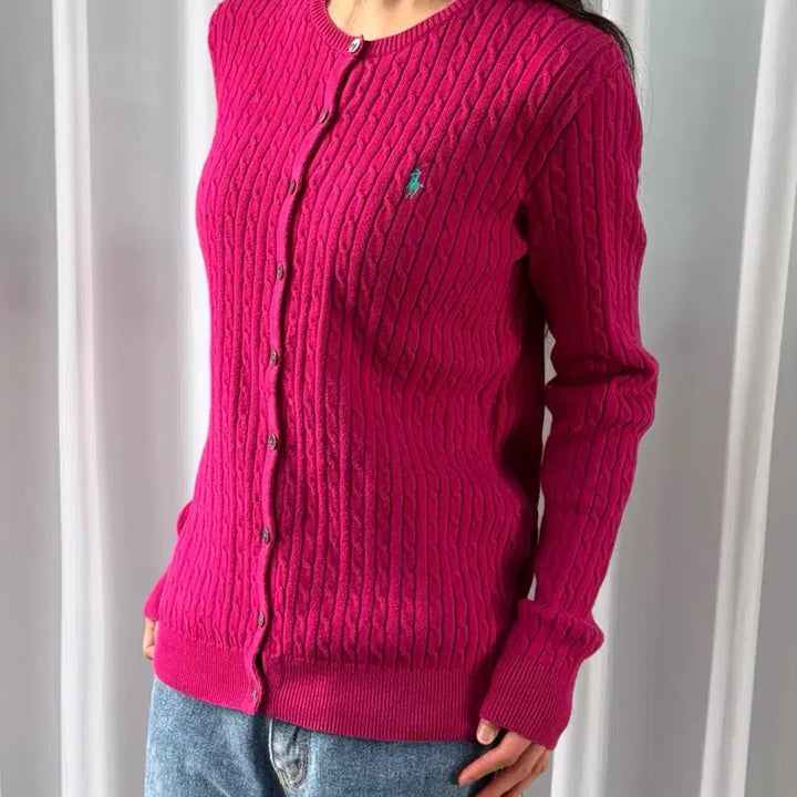 [BUNJANG] Polo Ralph Lauren Cable Knit Cardigan (M) / [M]폴로 랄프로렌 케이블 니트 가디건