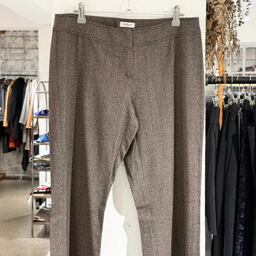 [BUNJANG] Max Mara Lana Virgin Wool Blend Brown Slacks / 막스앤코 브라운 라나버진울 혼방 슬랙스