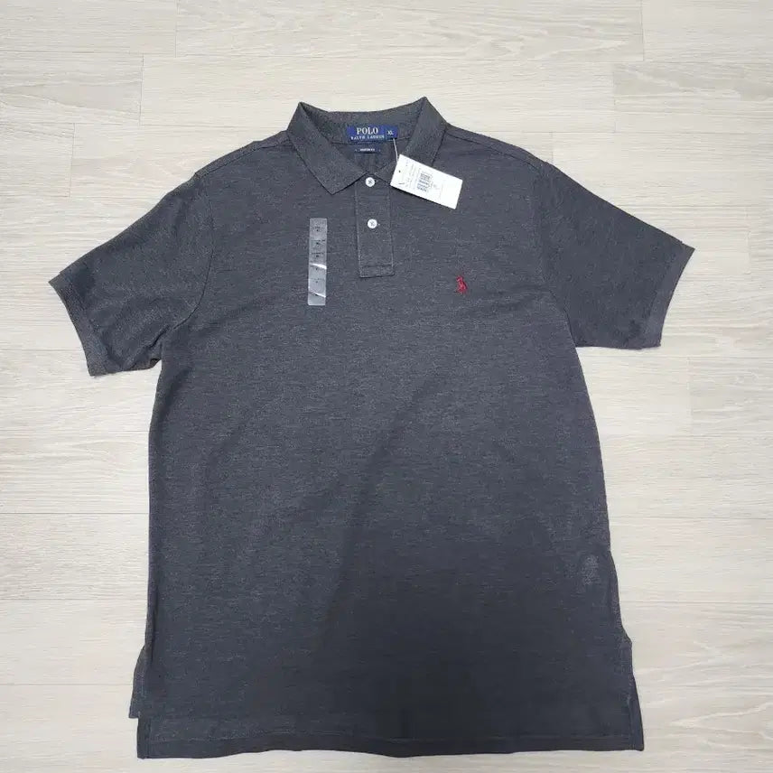 [BUNJANG] Polo Collar Short Sleeve T-Shirt Dark Gray / 폴로카라반팔 2XL