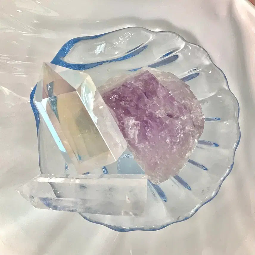 [BUNJANG] Wishstone Crystal Cluster, Wishcore Fairycore Rainbow Amethyst / 위시스톤 크리스탈 원석 클러스터 힐링 스톤 페어리코어 레인보우 수정 라벤