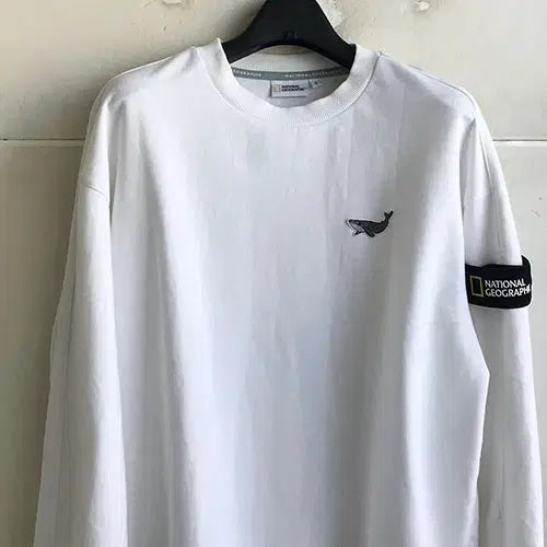 [BUNJANG] National Geographic White Casual Round T-Shirt / 네셔널지오그래픽 정품/2021 - 남95(여77)/상태A