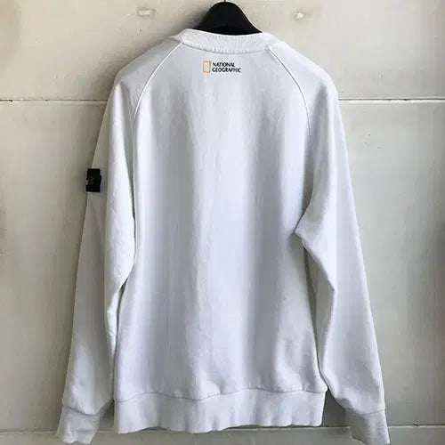 [BUNJANG] National Geographic White Casual Round T-Shirt / 네셔널지오그래픽 정품/2021 - 남95(여77)/상태A