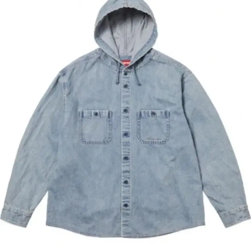 [BUNJANG] Supreme Hooded Denim Shirt / 슈프림 후드 데님