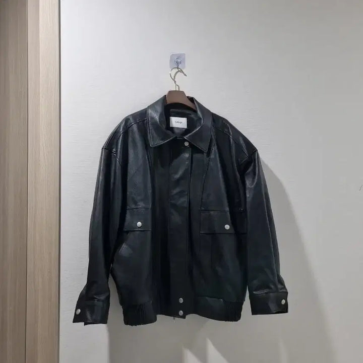 [BUNJANG] Dope Sef Vegan Leather Oversized Blouson Jacket / 도프셉 비건레더 오버핏 블루종 자켓