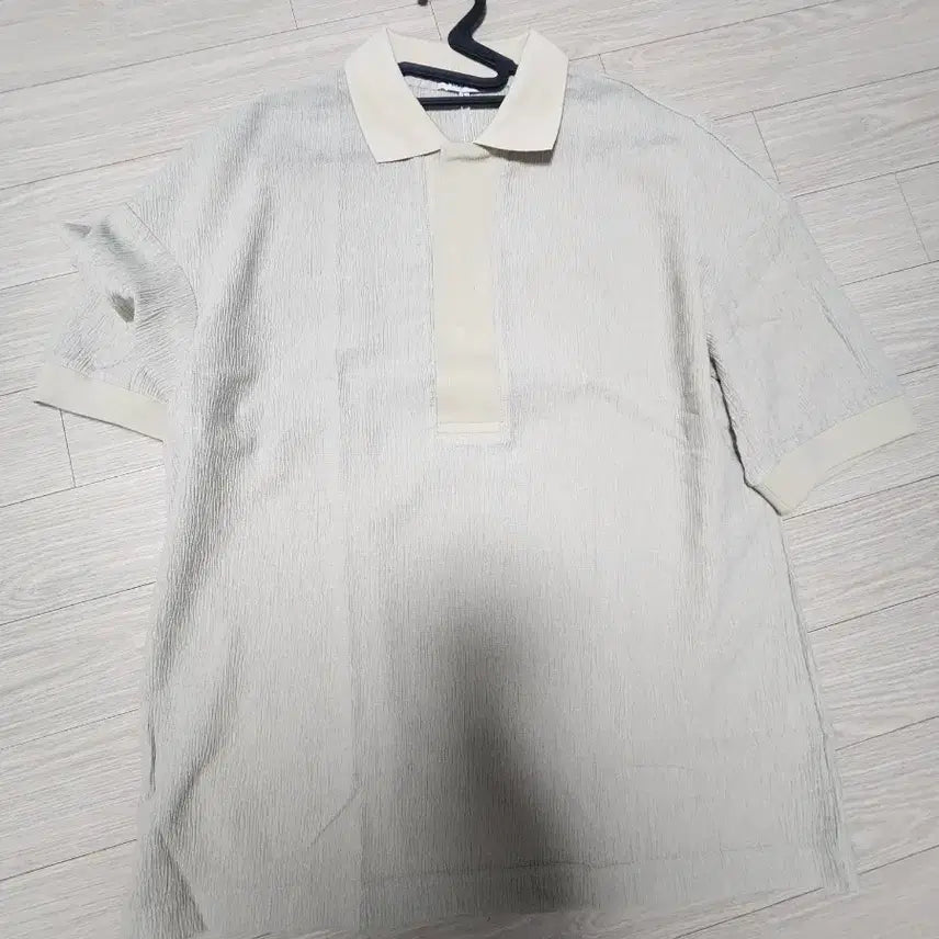 [BUNJANG] Lehab Ivory Short-Sleeve Polo T-Shirt / 르아브 아이보리 반팔 카라 티셔츠