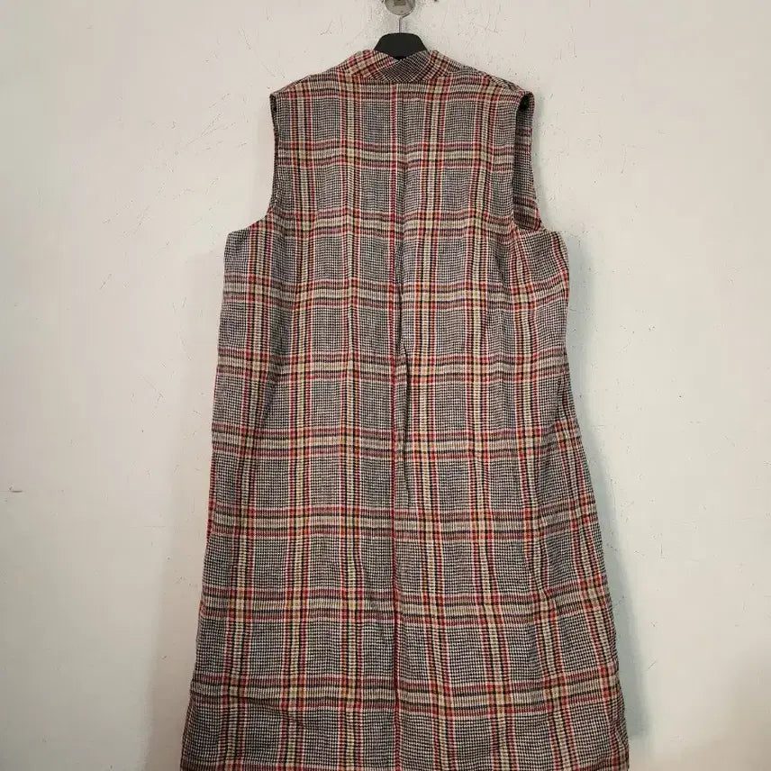 [BUNJANG] LBL Check Vest 100% Wool / LBL 체크 롱 조끼마100% 베스트