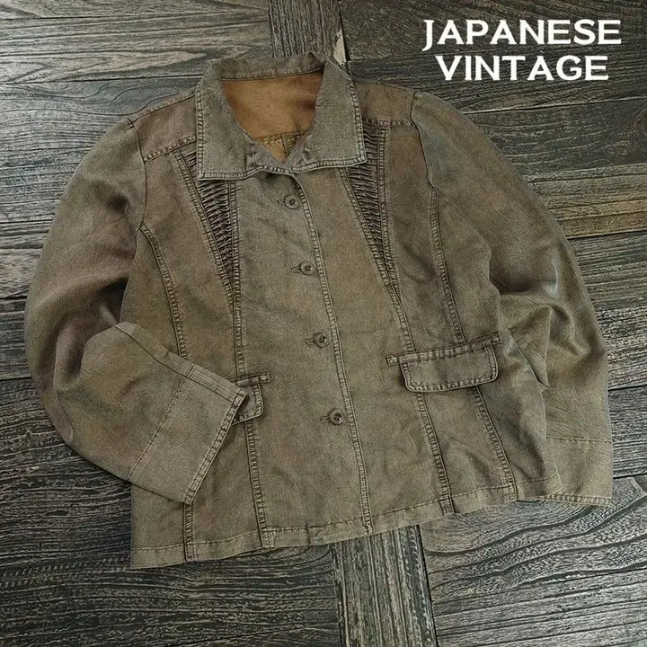 [BUNJANG] Japanese Vintage Wrinkled Cotton Jacket (Women&