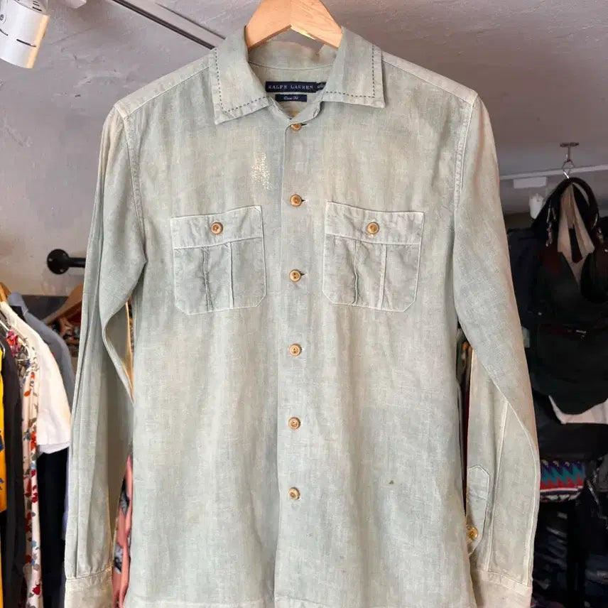 [BUNJANG] Ralph Lauren Classic Fit Linen Rayon Shirt / 랄프로렌 클래식핏 린넨 레이온 셔츠