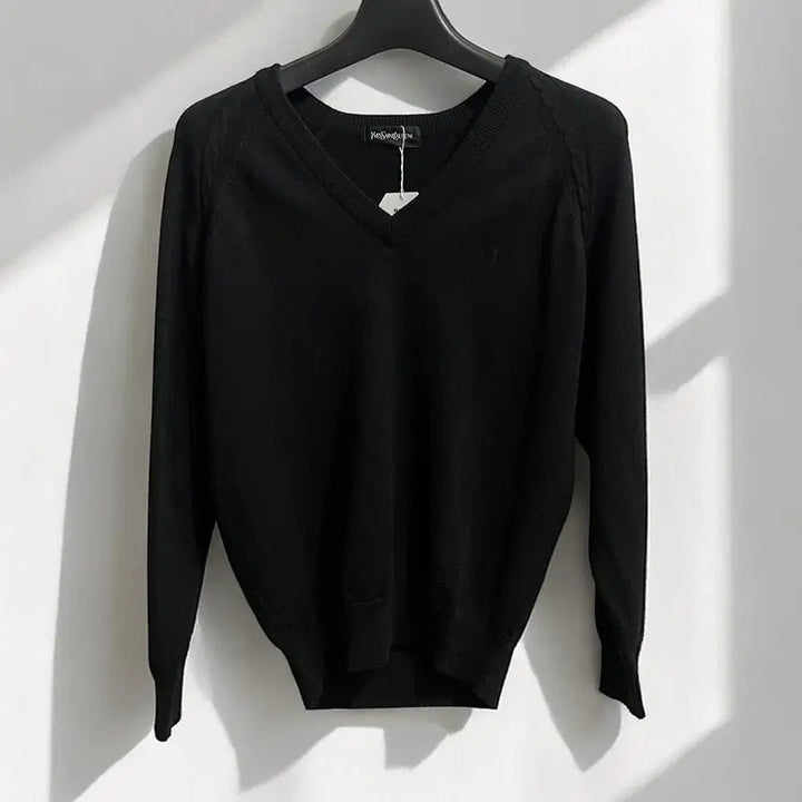 [BUNJANG] Saint Laurent V-Neck Knit (Wool, Size 100) / 입생로랑 브이넥 니트