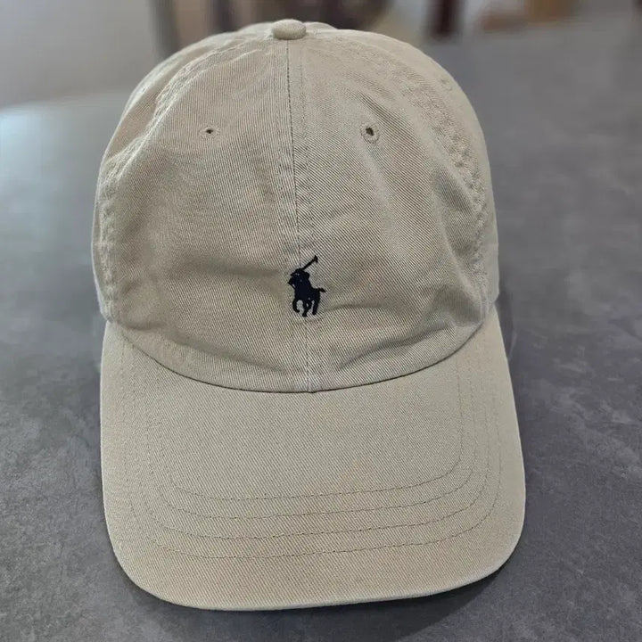 [BUNJANG] Polo Ralph Lauren Beige Vintage Baseball Cap with Leather Strap / 폴로 랄프로렌 베이지 빈티지볼캡 가죽스트랩