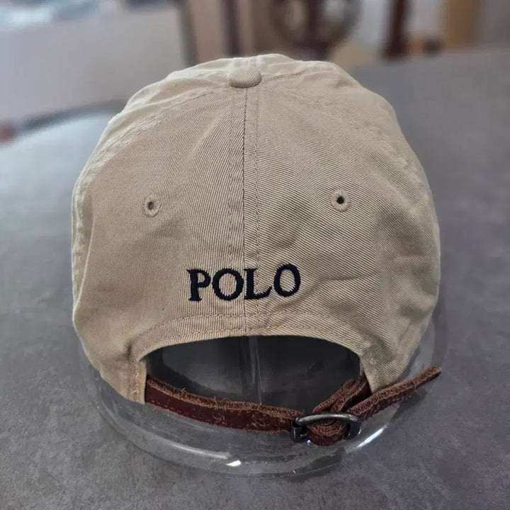 [BUNJANG] Polo Ralph Lauren Beige Vintage Baseball Cap with Leather Strap / 폴로 랄프로렌 베이지 빈티지볼캡 가죽스트랩