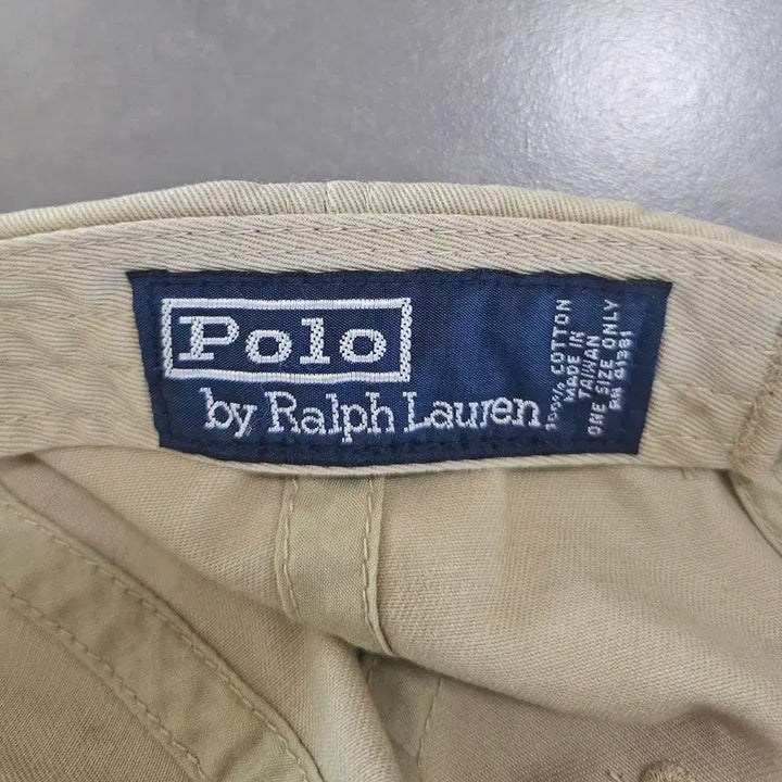 [BUNJANG] Polo Ralph Lauren Beige Vintage Baseball Cap with Leather Strap / 폴로 랄프로렌 베이지 빈티지볼캡 가죽스트랩