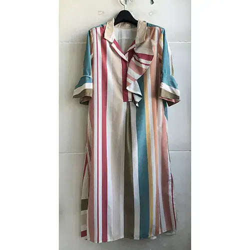 [BUNJANG] Striped Premium Korean Summer Dress - Size 77 / 줄무늬 고급 국산 원피스 - 77/새거수준