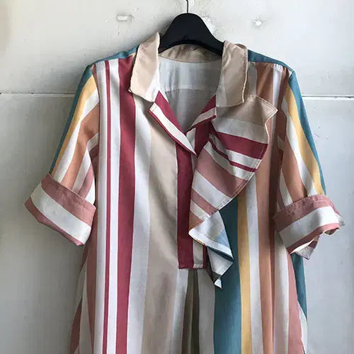 [BUNJANG] Striped Premium Korean Summer Dress - Size 77 / 줄무늬 고급 국산 원피스 - 77/새거수준
