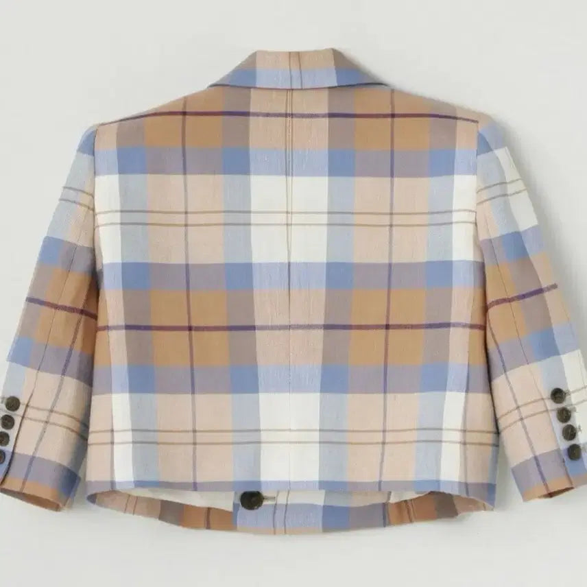 [BUNJANG] Vivienne Westwood Checked Cropped Jacket / 비비안웨스트우드 체크 크롭 자켓