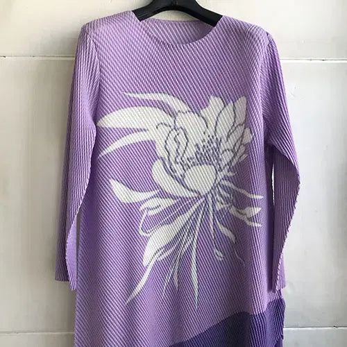 [BUNJANG] Purple Mechanical Pleated Dress / 보라 고급 기계주름원피스- 66.77/새거수준