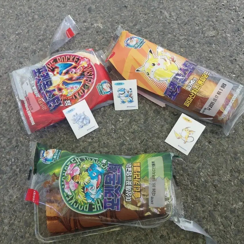 [BUNJANG] 30th Anniversary Pokemon Stickers: Blastoise, Raichu, Kingler / 30주년 띠부씰 거북왕 라이츄 코뿌리
