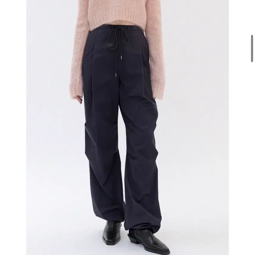 [BUNJANG] Le Twill Pintuck Jogger Pants Charcoal S / 르 le 트윌 핀턱 조거팬츠 차콜 s