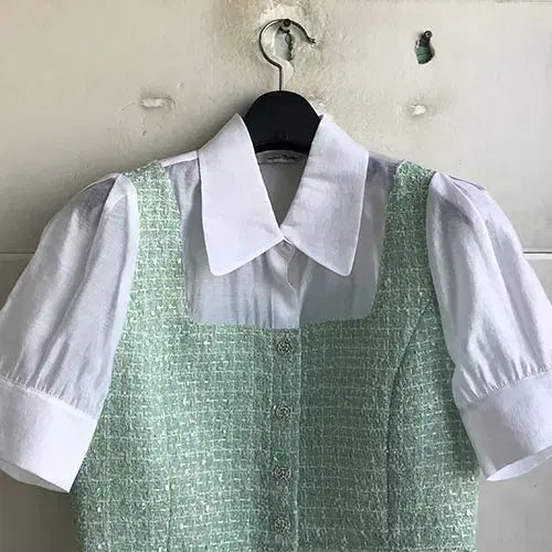 [BUNJANG] Roem 2023 White Tweed Blouse (Size 55) / 로엠 정품/2023-55/새거수준