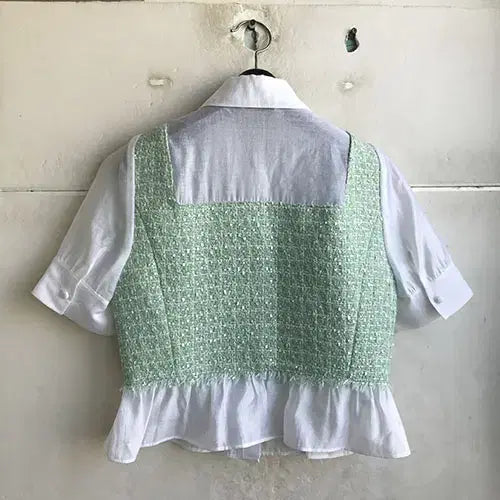 [BUNJANG] Roem 2023 White Tweed Blouse (Size 55) / 로엠 정품/2023-55/새거수준