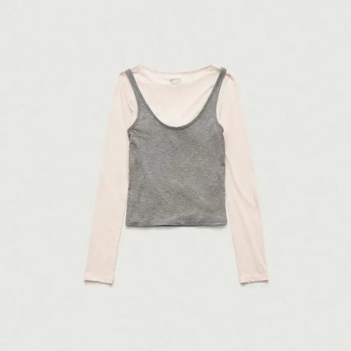 [BUNJANG] The Barnet Averin Ribbon Layer T-Shirt - Light Pink / 더바넷 Averin Ribbon Layer T-Shirt
