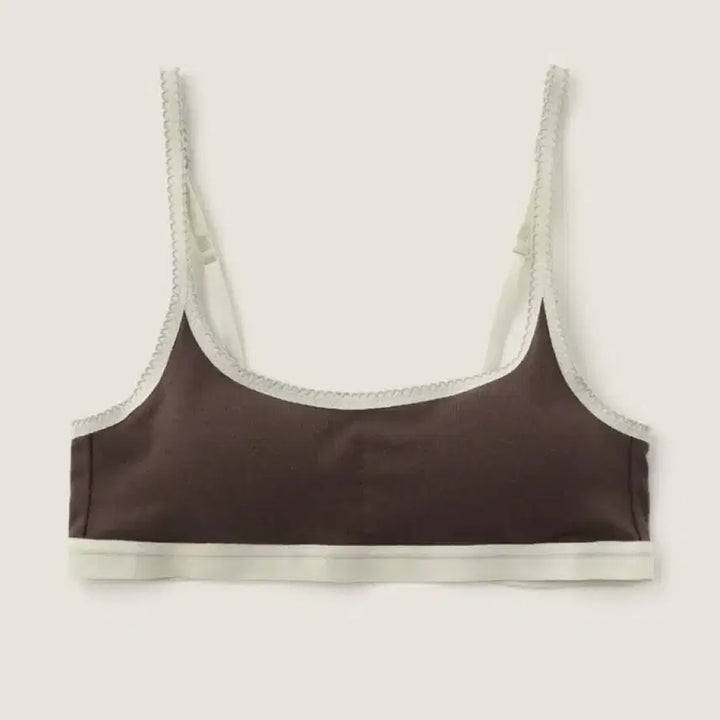 [BUNJANG] Coupang (Supui) Square Neck Bamboo Bralette Cottage Brown (S) / [수푸이] 스퀘어넥 뱀부 브라 코티지 브라운 (s)
