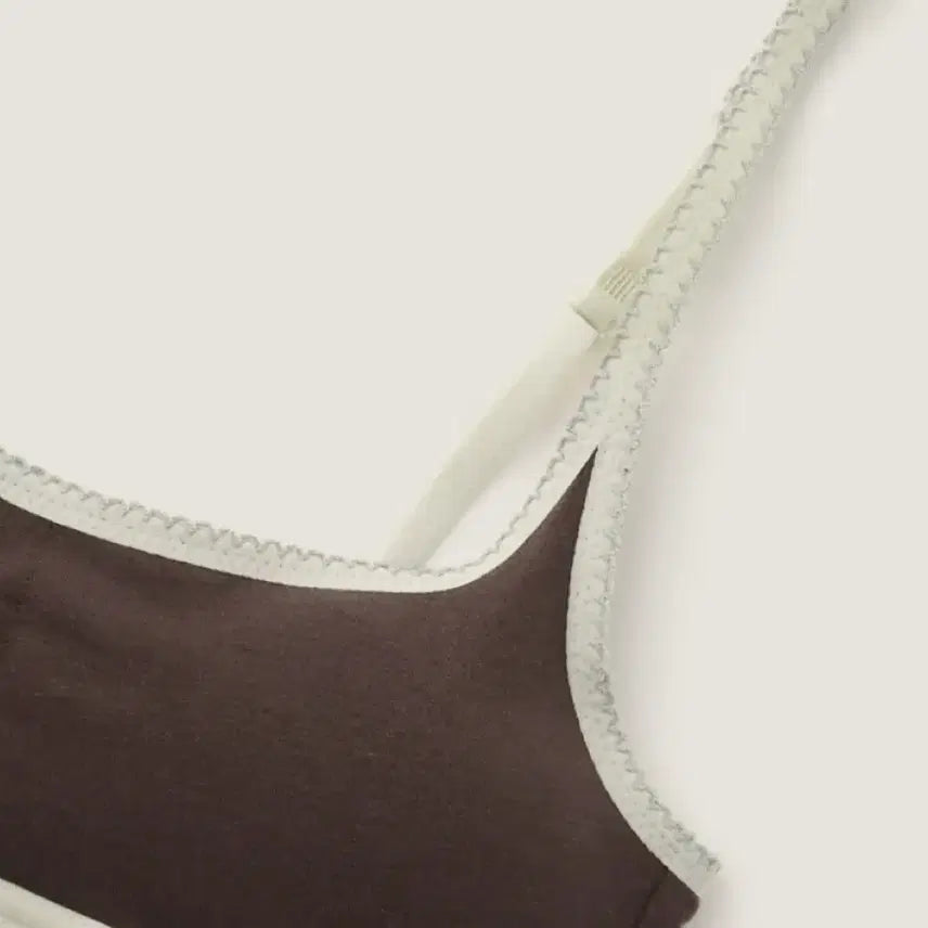 [BUNJANG] Coupang (Supui) Square Neck Bamboo Bralette Cottage Brown (S) / [수푸이] 스퀘어넥 뱀부 브라 코티지 브라운 (s)
