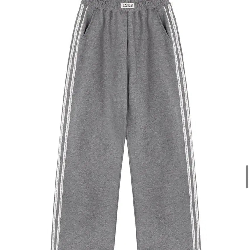 [BUNJANG] LAKCAKE Lace Line Two-Way Jogger Pants Grey XS / 락케이크 레이스 라인 투웨이 조거팬츠 그레이 xs