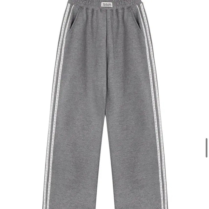 [BUNJANG] LAKCAKE Lace Line Two-Way Jogger Pants Grey XS / 락케이크 레이스 라인 투웨이 조거팬츠 그레이 xs