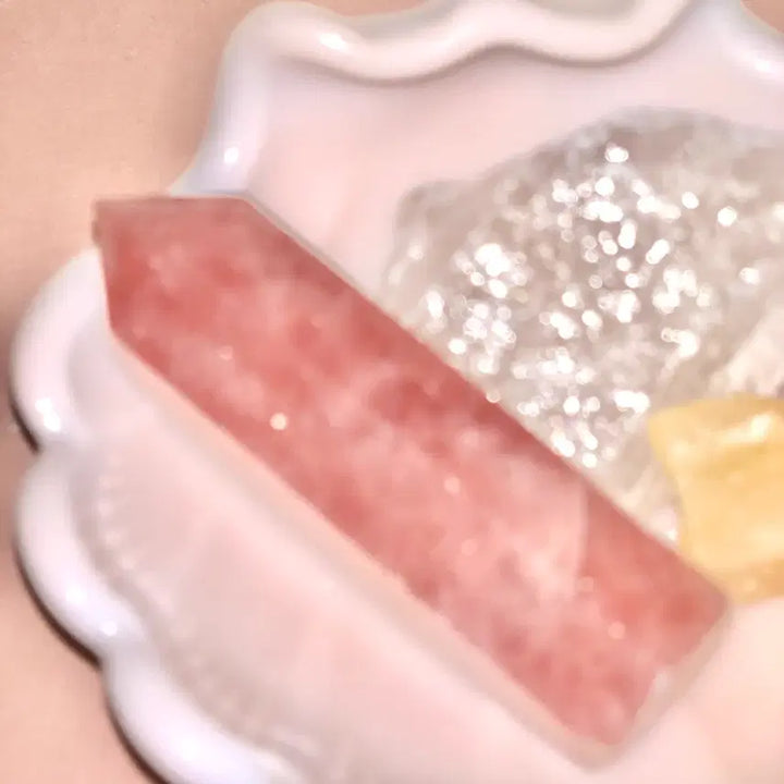 [BUNJANG] Wishstone Strawberry Quartz Cluster Healing Stone Fairy Crystal / 위시스톤 크리스탈 원석 클러스터 수정 딸기 힐링 스톤 페어리 수정
