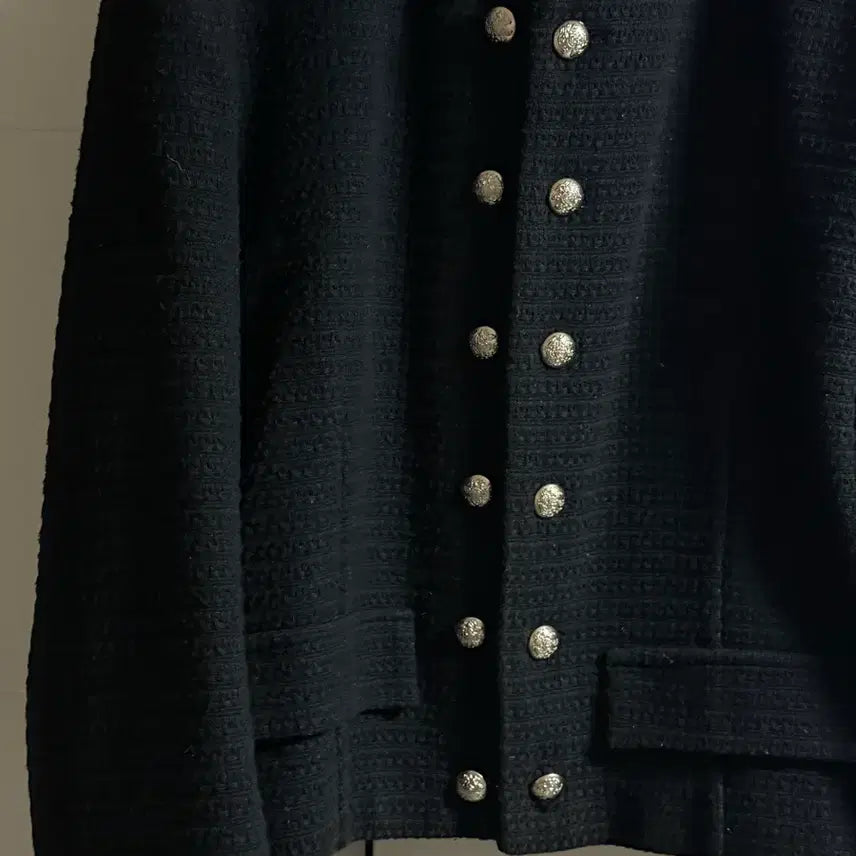 [BUNJANG] Sellen Lyon Tweed Jacket Black / 셀리앤리옹 트위드 자켓 flat
