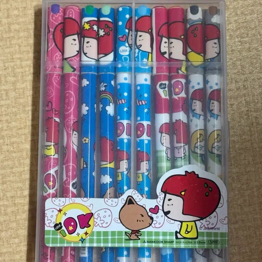 [BUNJANG] Vintage Strawberry "Sogol" Pen Set / 고전 딸기가 좋아 펜 세트