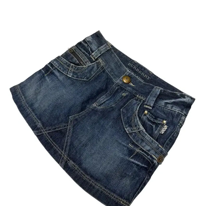 [BUNJANG] Burberry Blue Label Denim Mini Skirt Size 34 / [정품] 버버리 블루라벨 데님 미니스커트 34사이즈