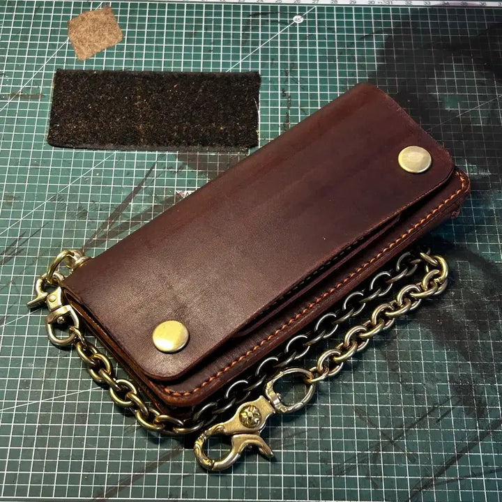 [BUNJANG] Brass Core Vegetable Tanned Trucker Wallet / [새제품] 황동 차심 베지터블 트러커월렛