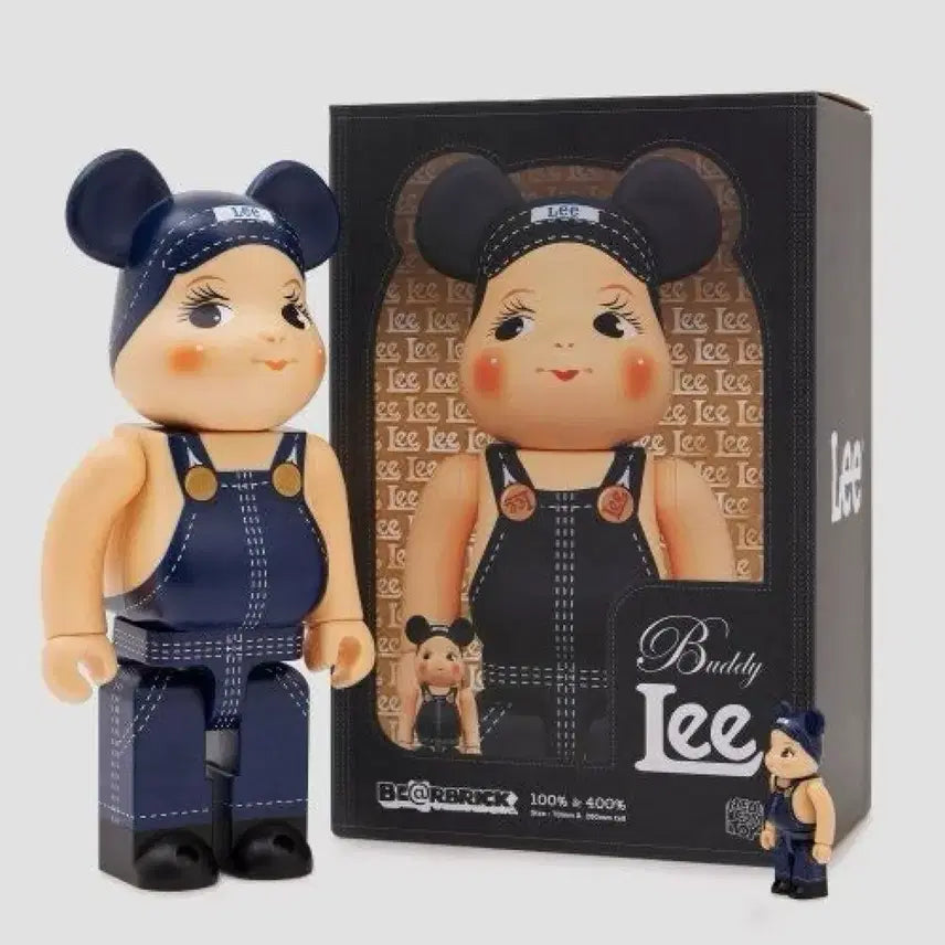 [BUNJANG] Medicom Toy x Lee Buddy (Buddy Lee) Bearbrick 100% &amp; 400% (Sealed) / [미개봉] 베어브릭 x LEE 버디(버디리) 100% &amp; 400%