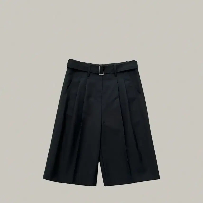 [BUNJANG] AGUST BERMUDA Tint Tuck Pants Black / 어그스트 버뮤다 틴턱팬츠 블랙