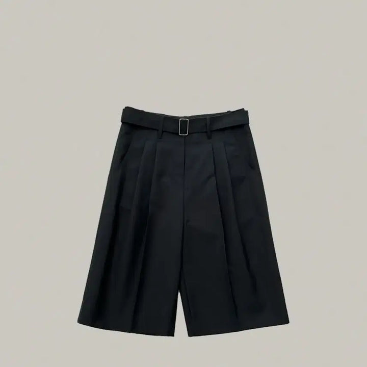 [BUNJANG] AGUST BERMUDA Tint Tuck Pants Black / 어그스트 버뮤다 틴턱팬츠 블랙