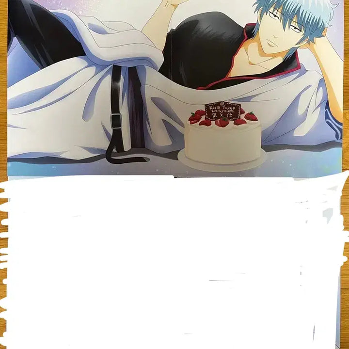 [BUNJANG] Gintama Gintoki Cake &amp; Bouquet Poster Bundle Set / 은혼 긴토키 케이크 포스터