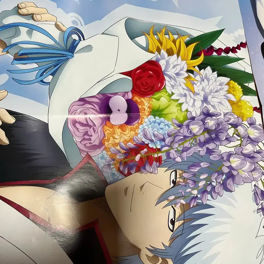 [BUNJANG] Gintama Gintoki Cake &amp; Bouquet Poster Bundle Set / 은혼 긴토키 케이크 포스터