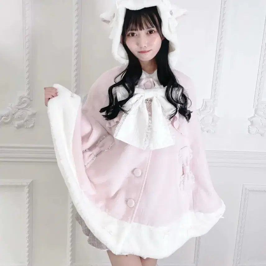 [BUNJANG] Anchruse Cat Poncho Coat / 앙크루즈 네코 고양이 판초 코트