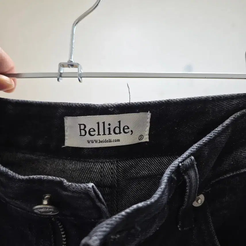 [BUNJANG] Bellide Black Wide Leg Denim Pants / Bellide 블랙 와이드 데님 팬츠