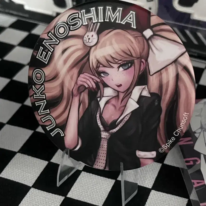 [BUNJANG] Danganronpa Exhibition Enoshima Junko &amp; Ikusaba Mukuro Big Can Badges / 단간론파 전시회 빅 캔뱃지 에노시마 준코 이쿠사바 무쿠로