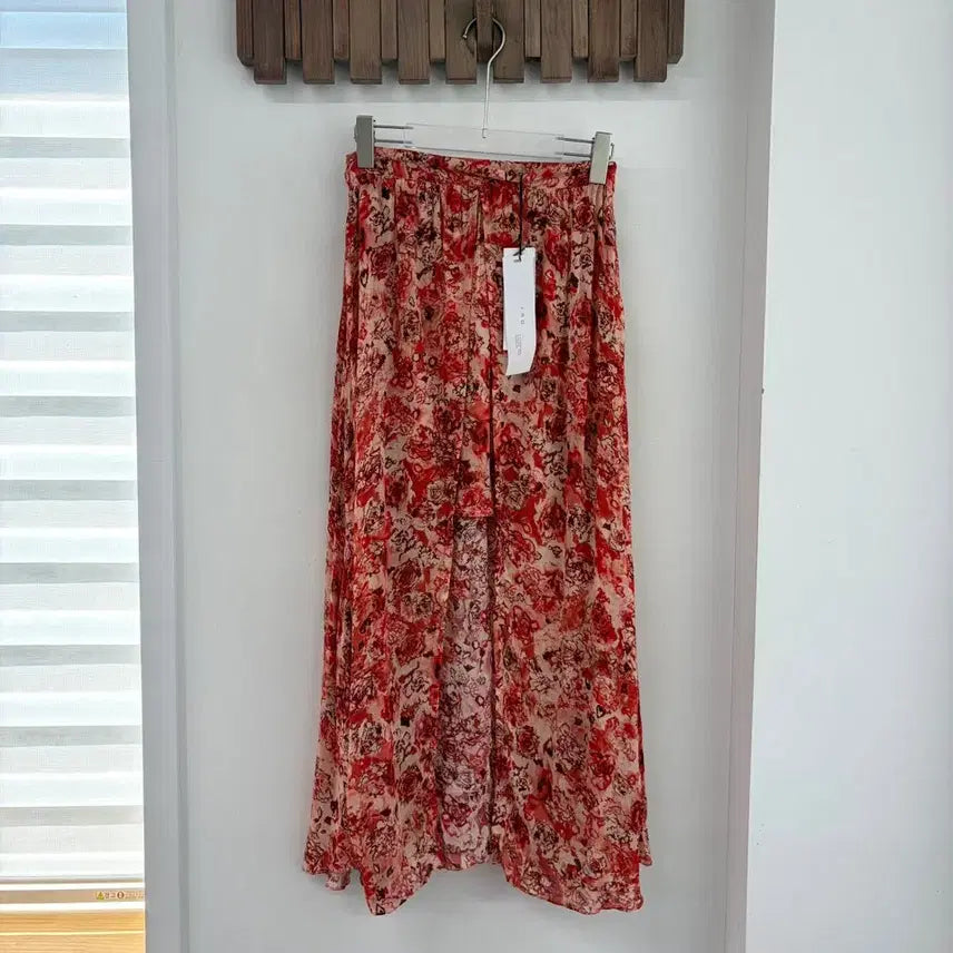 [BUNJANG] IRO Chiffon Floral Asymmetrical Skirt / 이로IRO 쉬폰 플로럴 언발란스 스커트 새제품