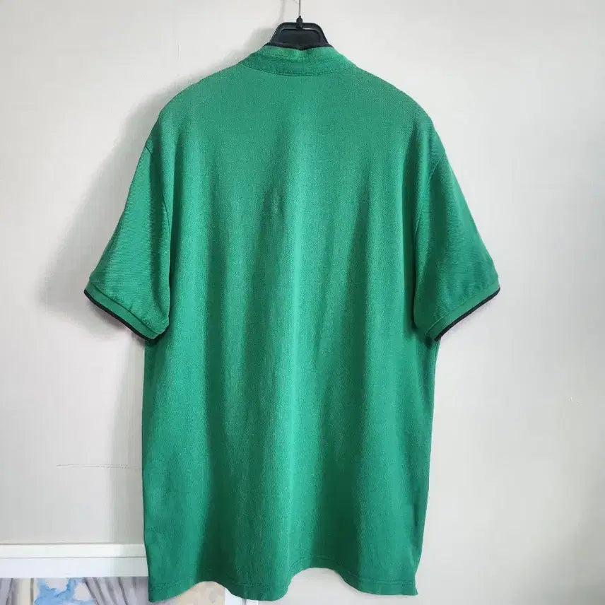 [BUNJANG] Lacoste China Collar Short Sleeve T-Shirt Green XL / 라코스테 차이나카라 반팔 그린 XL