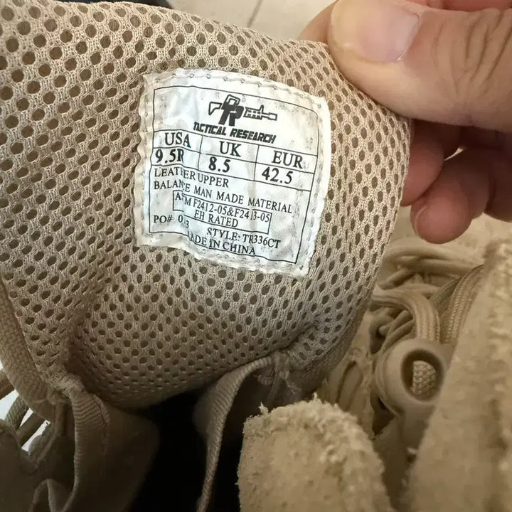 [BUNJANG] Tactical Research Desert Boots (9.5R, Fits 275-280mm) / 미군화 택티컬 리서치 사막화 9.5R 실측 275~280mm